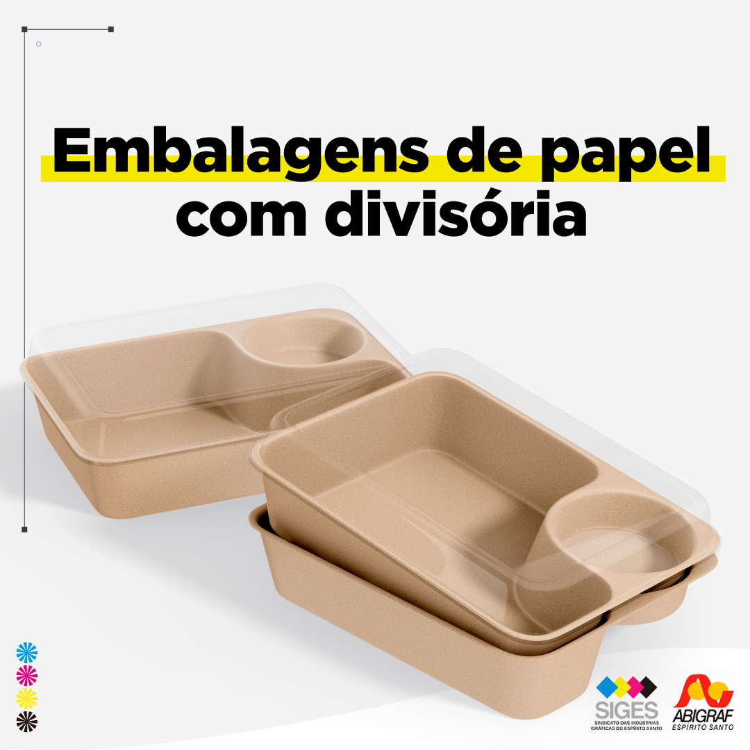 Embalagens de papel com divisória